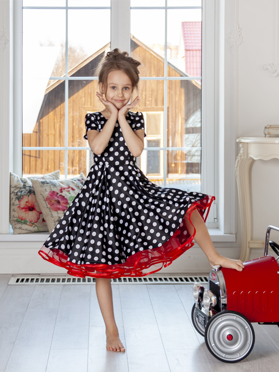 Детское платье в стиле Ретро с подъюбником